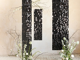 Sequin backdrop panel, square-shape, black, 30x30 cm