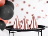 Party hats, rose gold, 16cm (1 pkt / 6 pc.)