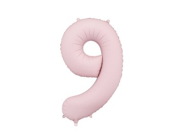 Foil Balloon Number ''9'', 86cm, light pink