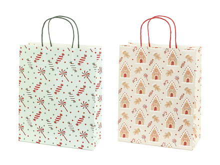 Gift bags Sweets and gingerbread, 26x32.5x12 cm, beige and ...