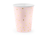 Cups Polka Dots, light pink, 260 ml (1 pkt / 6 pc.)