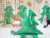 Standing foil balloon Christmas tree, 78x94cm, mix
