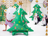 Standing foil balloon Christmas tree, 78x94cm, mix
