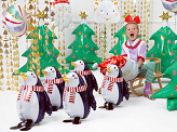 Standing foil balloon Christmas tree, 78x94cm, mix
