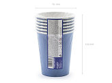 Cups Happy B'day!, granatowy, 220ml (1 pkt / 6 pc.)