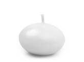 Floating candle disc, matt, white, 4cm (1 pkt / 50 pc.)