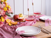 Chiffon runner, dark pink, 0.48 x 5 m