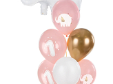 Balloons 30 cm, One year, Baby pink (1 pkt / 50 pc.)