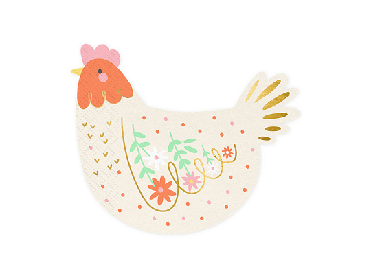 Napkins Hen, mix, 16x13 cm (1 pkt / 20 pc.)