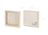 Wooden moneybox - Honeymoon fund, mix, 6x30x30 cm