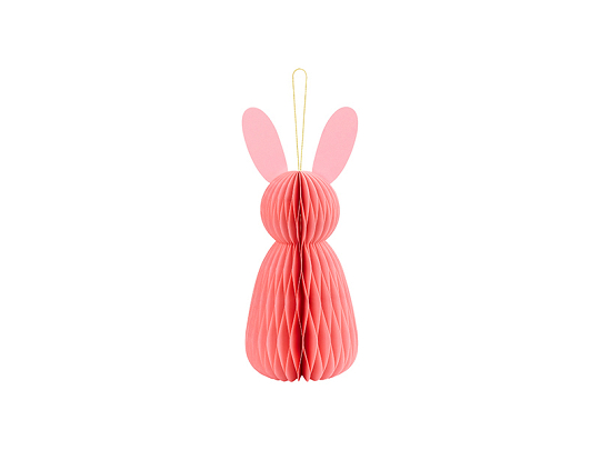 Paper decoration honeycomb Bunny, pink, 30 cm