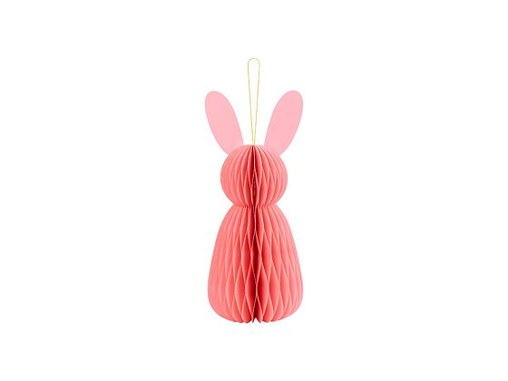 Paper decoration honeycomb Bunny, pink, 30 cm
