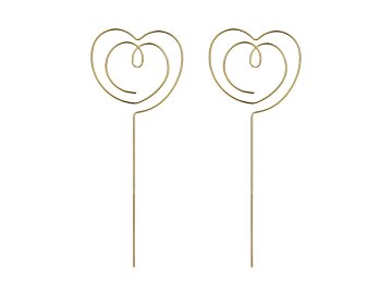 Heart Toppers, gold,  12 x 4,5  cm (1 pkt / 2 pc.)