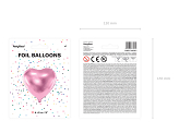 Foil Balloon Heart, 45cm, light pink