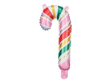 Foil balloon Candy cane, 18.5x35 cm, mix (1 pkt / 5 pc.)