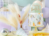 Wooden topper Happy Birthday, 16.5cm