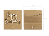 Wooden topper Happy Birthday, 16.5cm