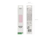 Plastic straws, 23 cm, pink (1 pkt / 12 pc.)