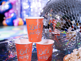 Cups Let's party!, 250 ml, orange (1 pkt / 6 pc.)