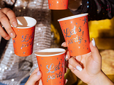 Cups Let's party!, 250 ml, orange (1 pkt / 6 pc.)