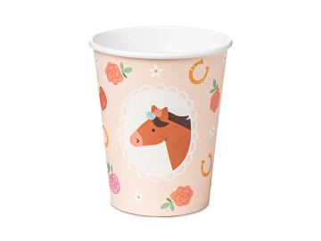 Cups Horse, 220 ml, mix (1 pkt / 6 pc.)