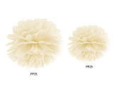 Tissue paper Pompom, cream, 25cm