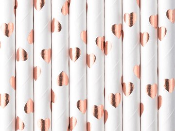 Paper Straws, light rose gold, 19.5cm (1 pkt / 10 pc.)