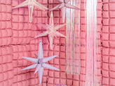 Party curtain, pink iridescent, 100x200cm