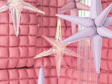 Party curtain, pink iridescent, 100x200cm