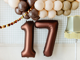 Foil Balloon Number ''7'', 86 cm, mocha