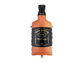 Foil balloon Whisky, 34x86 cm, orange and black