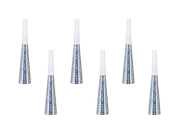 Party horns, 16 cm, holographic (1 pkt / 6 pc.)