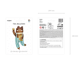 Foil balloon Bear, 72x104 cm, mix