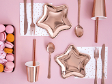 Paper Plates Star, rose gold, 18cm (1 pkt / 6 pc.)