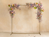 Backdrop stand, frame, gold, 200x200 cm