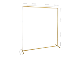 Backdrop stand, frame, gold, 200x200 cm