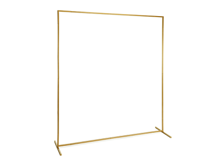 Backdrop stand, frame, gold, 200x200 cm