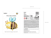 Foil balloon Bumblebee, 63.5x72 cm, mix