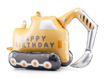 Foil balloon Excavator, 76.5x49 cm, mix