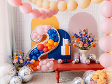 Number Frame '2' for Latex Balloons, 126cm, Silver