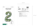 Number Frame '2' for Latex Balloons, 126cm, Silver