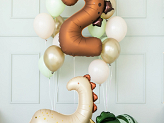 Foil balloon Number ''2'' Dinosaur, 92cm, mix