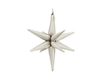 3D foil balloon Star, 70cm, beige