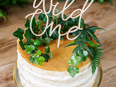 Wooden topper Wild One, 22cm