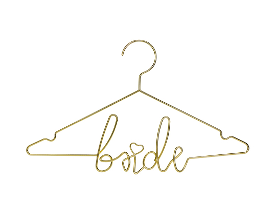 Metal hanger Bride, gold, 45x27cm