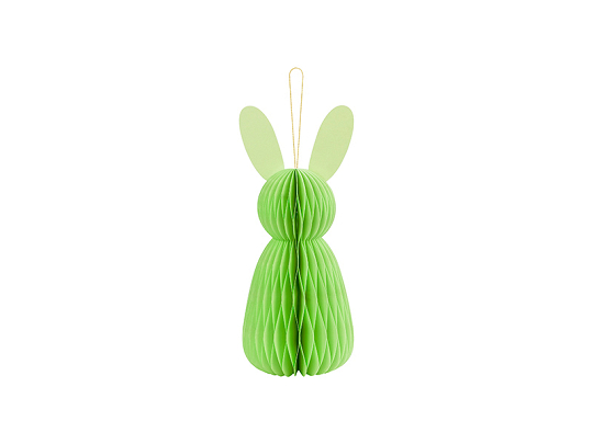 Paper decoration honeycomb Bunny, light green, 30 cm