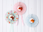 Decorative rosettes Horses, mix, 35 cm (1 pkt / 3 pc.)