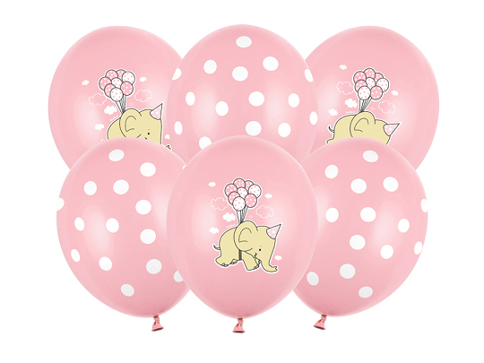 Balloons 30cm, Elephant, Pastel Pink Mix (1 pkt / 50 pc.)