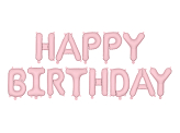 Foil Balloon Happy Birthday, 340x35cm, pink