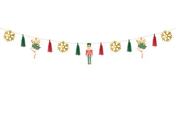 Paper garland Nutcracker, mix, 2m